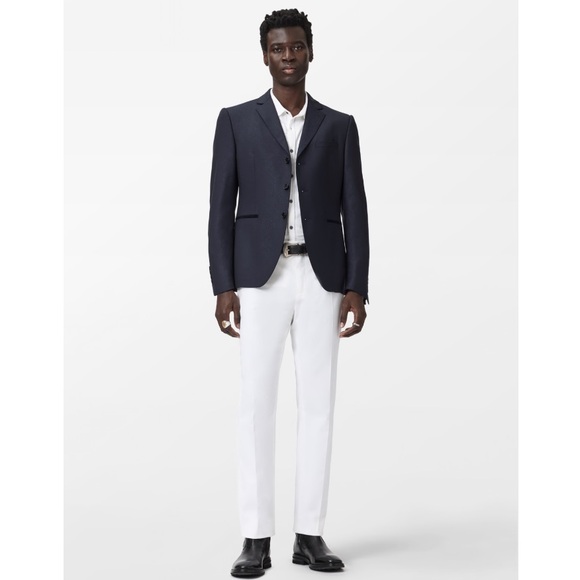 NWT John Varvatos Mercer Tailored Slim Pants in White Size 48 $498 MSRP Men’s - Picture 3 of 15